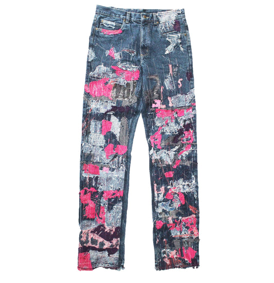Pink hooligan denim